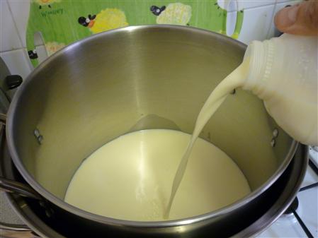 Pouring out the milk